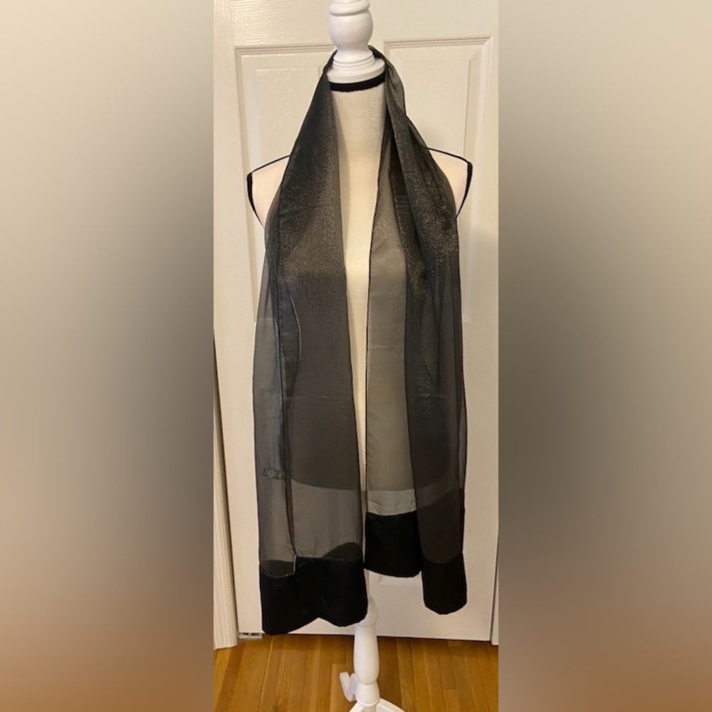 Echo Sheer Black Shawl